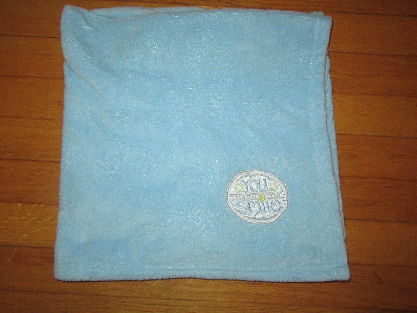 HTF Swiggles/Dollar General Blue Plush "YOU MAKE ME SMILE" Blanket
