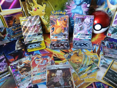 100 verschiedene Pokemon Karten mit GXV Karte BOOSTERFRISCH 