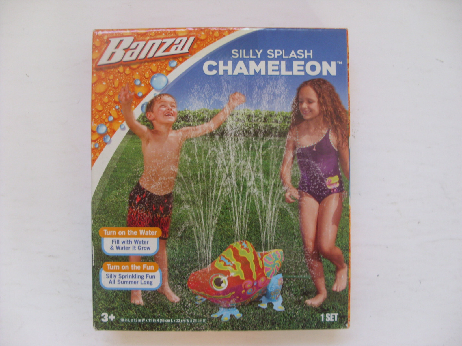 Banzai Chameleon Water Sprinkler Outdoor Yard Kids Fun  Silly Splash