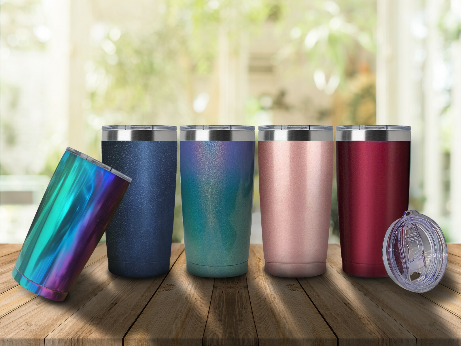 20oz Stainless Steel Tumbler Slider Lid Vacuum Insulated Travel Cup Coffee Mug