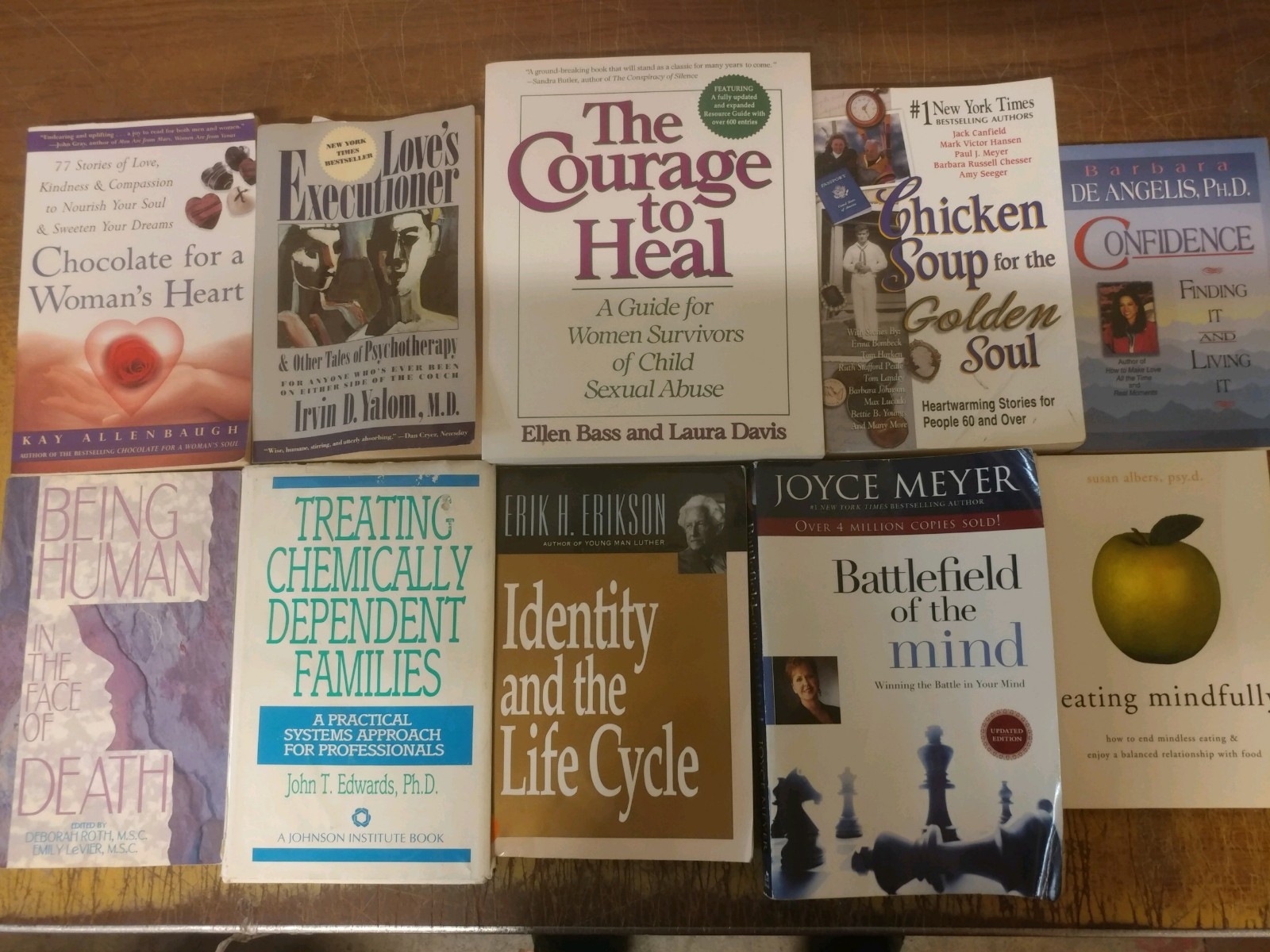 Lot of 20 PSYCHOLOGY SELF HELP ESTEEM THERAPY RECOVERY INSPIRE Book MIX*UNSORTED