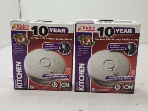 Kidde Kitchen Combination Smoke Carbon Monoxide Alarm 10-Year Battery Lot Of 2