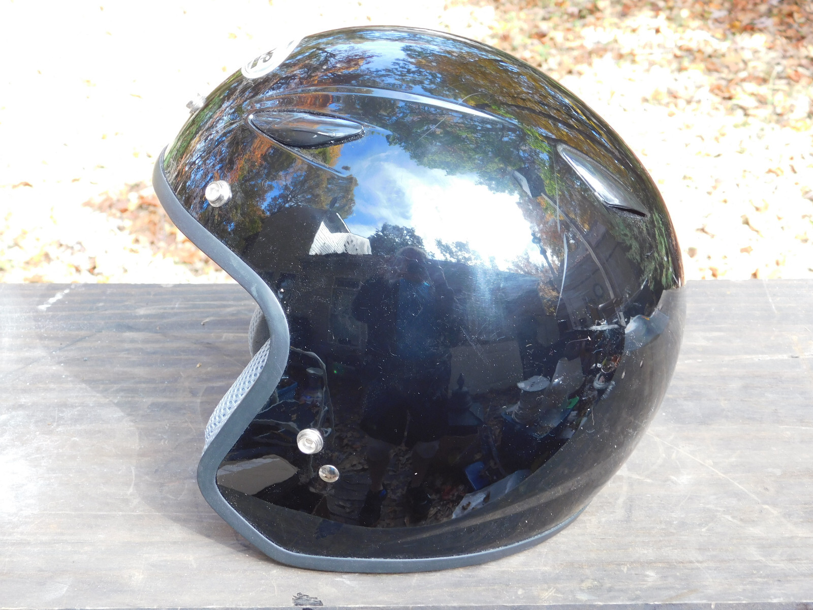 NEW ZAMP Motorcycle Helmet 3/4 Black M Medium with Visor 059265/J-3455