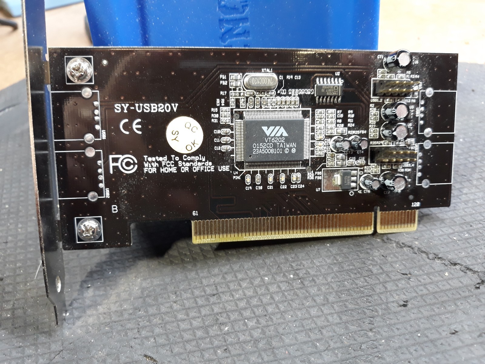 Soyo SY-USB20V USB 2.0 PCI Card  C203-063020 with 4 port header