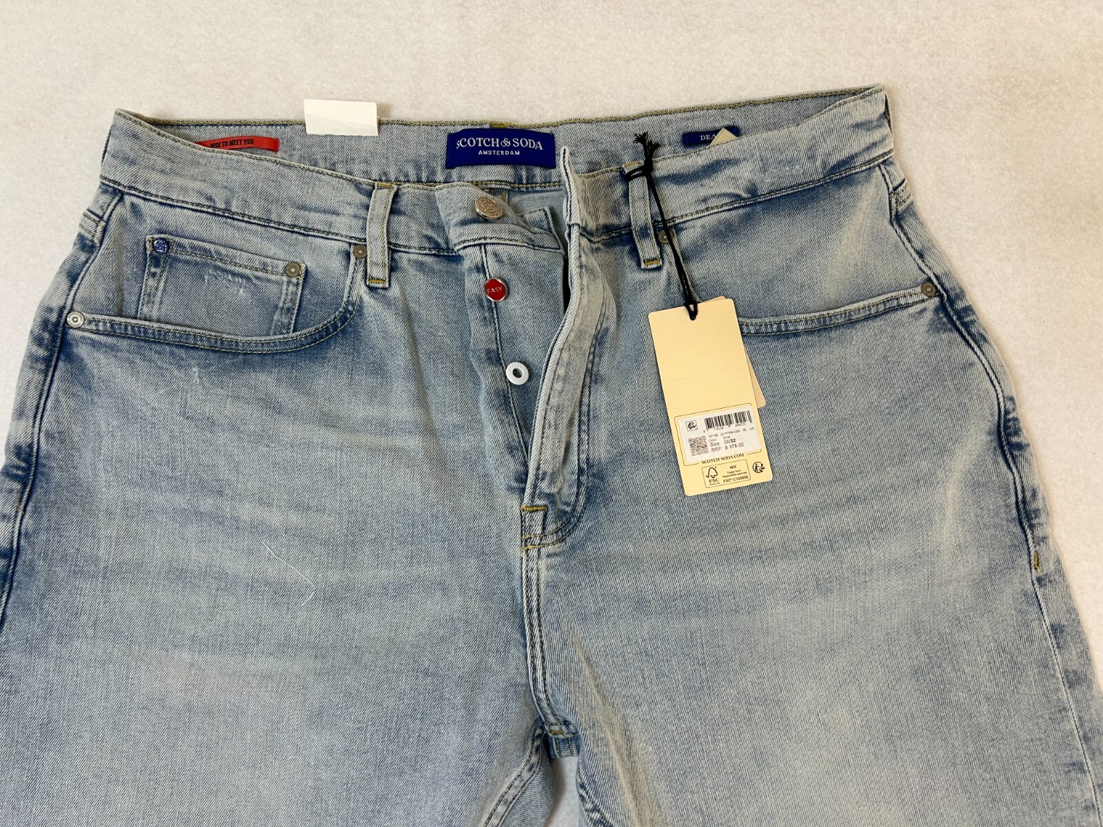 Scotch & Soda Jean The Dean Loose Tapered Fit Denim Jeans Mens