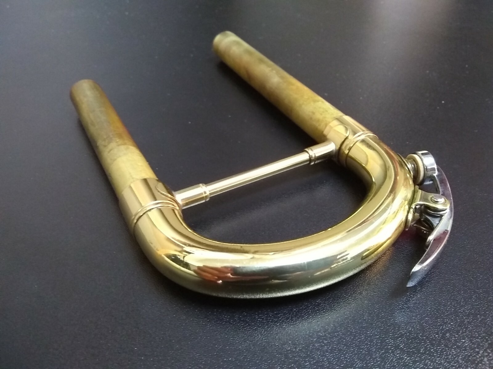 BACH TR300H2 TRUMPET PARTS: TUNING SLIDE AND WATER KEY w/ NEW CORK VGC