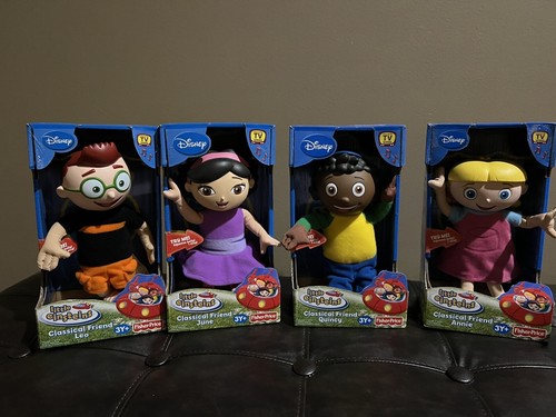NEW - Sealed In Box All 4 Disney Little Einsteins Talking Plush Vinyl Head Dolls