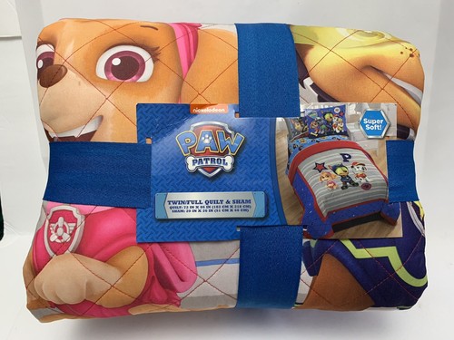 NEW Paw Patrol Twin / Full Quilt & Sham 72 x 86