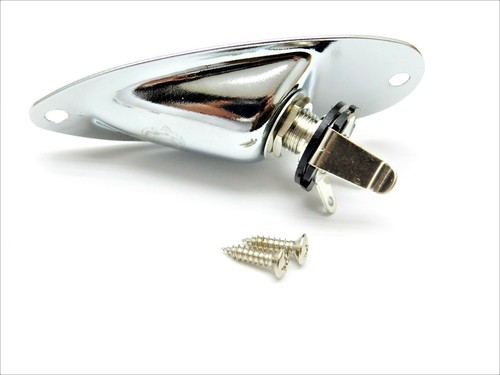 Strat Guitar Jack Plate Boat Cup Ferrule Output Input  Nickel/Chrome/Black/Gold