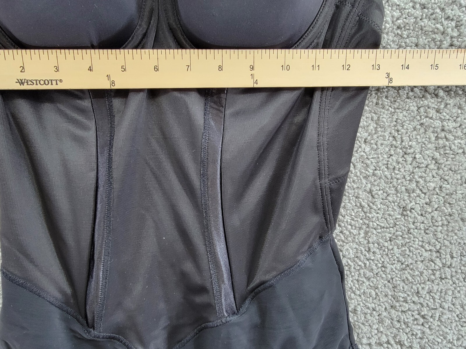 Maidenform Easy up Strapless Firm Control Bodybriefer Women's 38B Black Hook&Eye - Picture 5 of 14