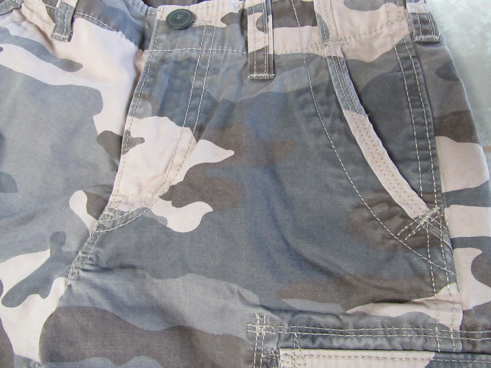 Gap Kids Camo Cargo Shorts Sz 7 Camouflage Adjustable Waist Boys Summer Spring
