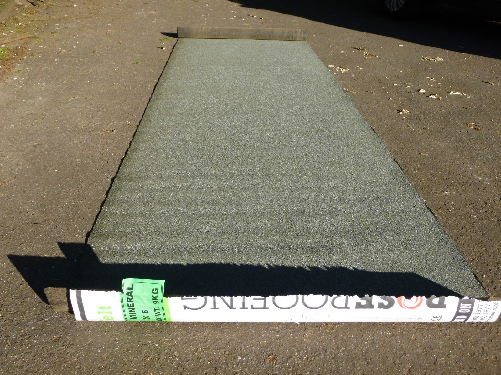 2 rolls shed roofing felt 4 metres x 1 metre each mineral