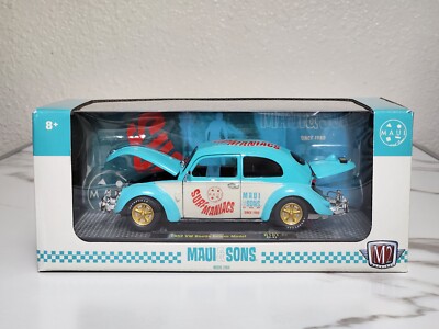 M2 Machines 1952 VW Beetle Surf Maniacs R101 22-21 1:24 Scale Die Cast New Rare