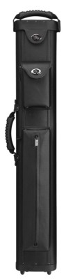 New J&J 2x4 PCR24WF Black Smooth Hard Pool Cue Case w/ Wheels - FREE US SHIPPING