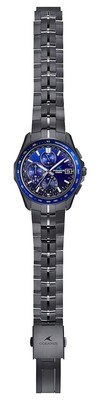 Pre-owned Casio Oceanus Ocw-s7000b-2ajf Blue Manta Case Bluetooth Men's Watch In Box