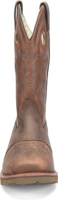 Pre-owned Double-h Boots Men's Antonio 13" Wide Square Toe Roper Non-metallic Soft Toe Wor In Light Brow