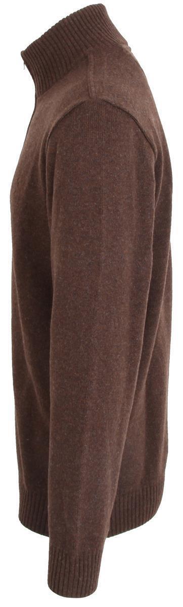 Pre-owned Paul & Shark Yachting Sweater Jumper Troyer Size Xl 100% Wool Zipper Brown