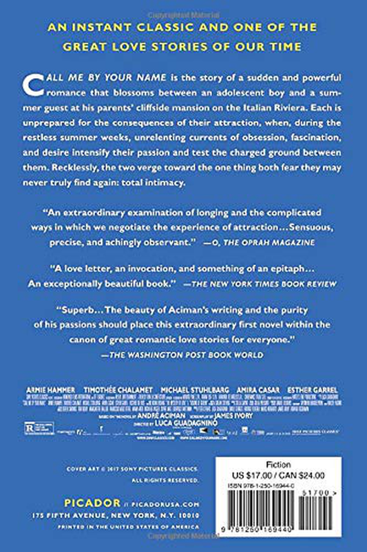 Call Me By Your Name A Novel Kupit S Dostavkoj Iz Ssha Cena 1 9 Rub