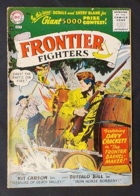 Frontier Fighters #7 ! DC 1956 ! JOE KUBERT ! VERY NICE PAGES !    hayfamzone