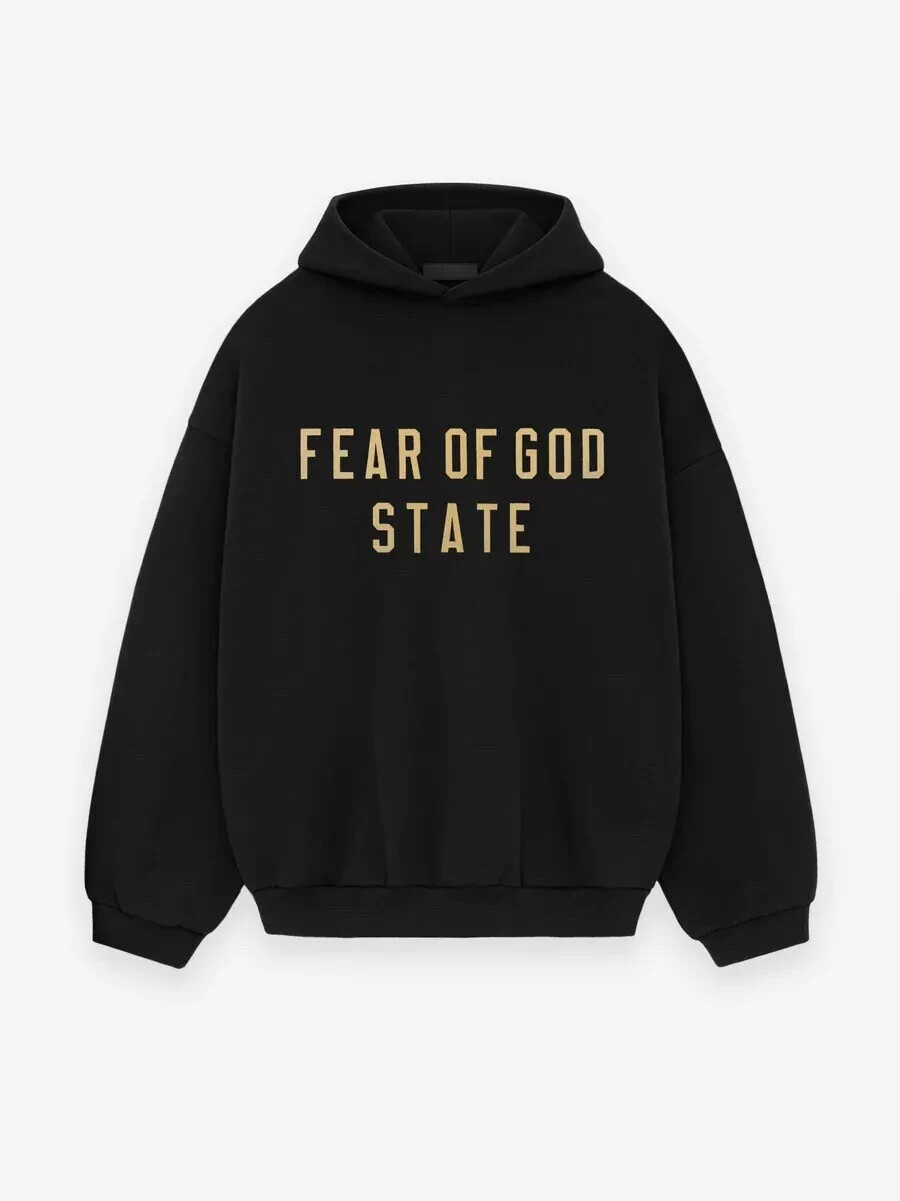 Fear of God Essentials State University Hoodie Black Heavy Fear of God Essentials State University Hoodie Black Heavy