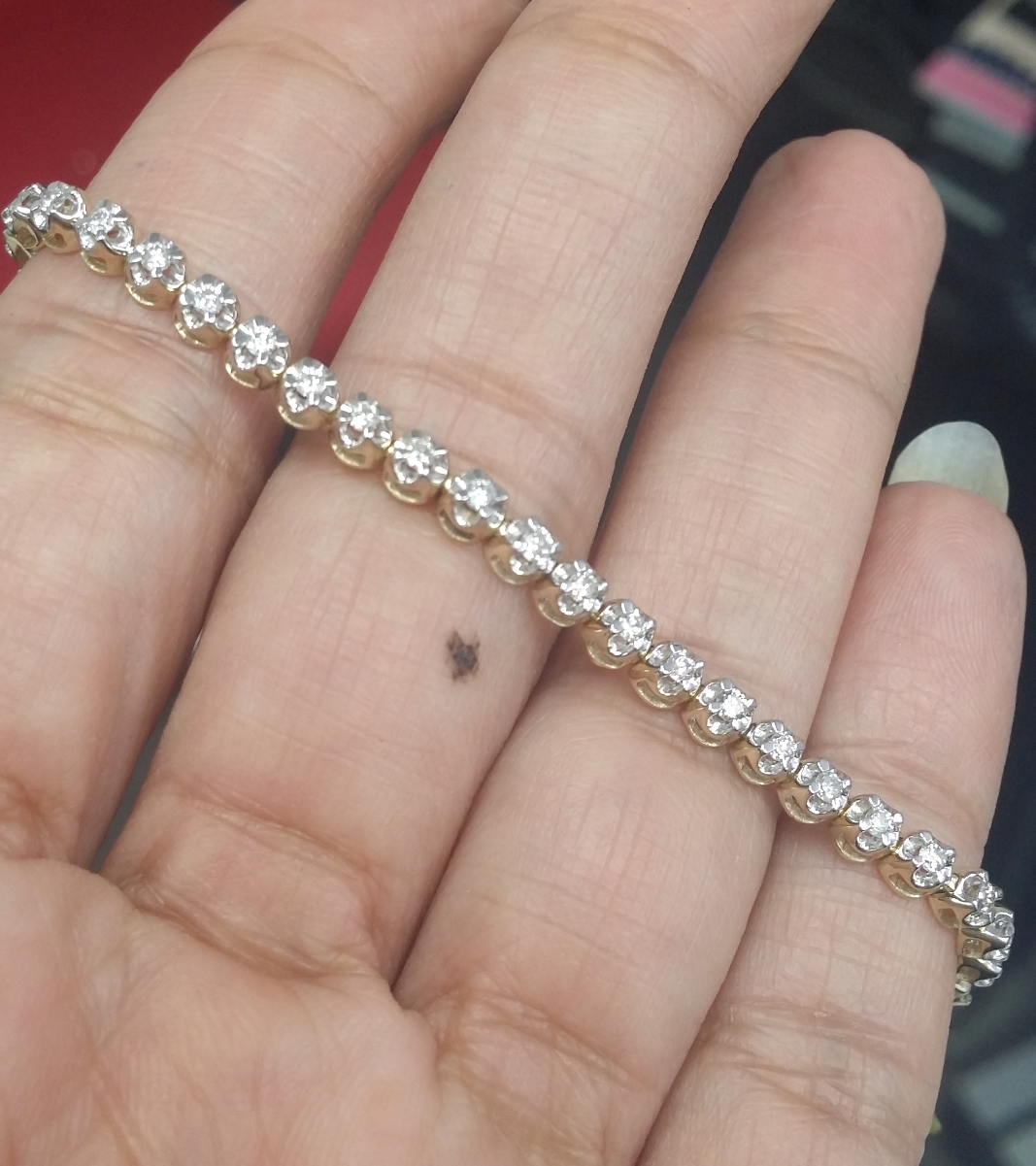 Pre-owned Handmade Deal 1.00 Ctw Natural Diamond Ladies Tennis Bracelet 10k 7 Inches In White