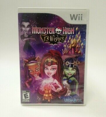 Monster High:13 Wishes Video Game Nintendo Wii Complete Tested Fast Free Ship