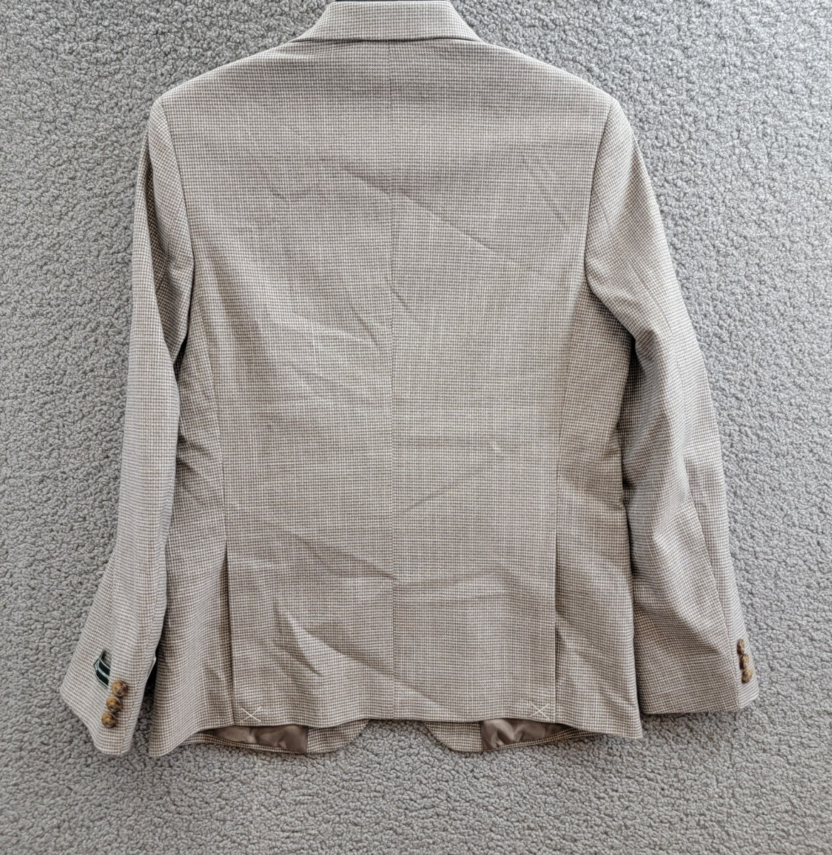 B By Brooks Brothers Classic Stretch Suit Jacket Big Boys 16R Brown/Cream L/S - Picture 14 of 18
