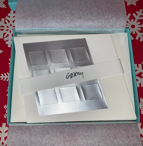 RARE Tiffany & Co Frank Gehry Note Cards Stationery w/ Blue Box FOR GEHRY LAUNCH