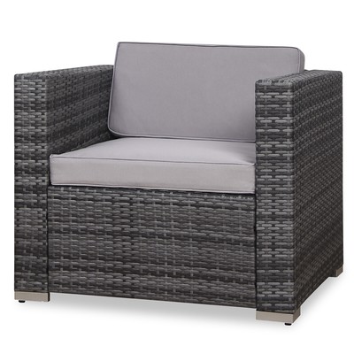 SVITA Rattan Sessel Ergänzung Zubehör Polyrattan Couch California Lugano Grau