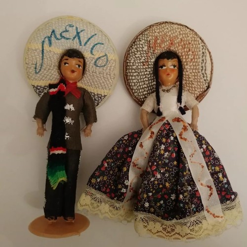 Lot of 2 Vintage Marin Spanish Flamenco Dancer Tourist Dolls
