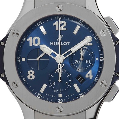 Pre-owned Hublot Big Bang Chronograph Automatic Blue Dial Men's Watch 301.sx.710.rx