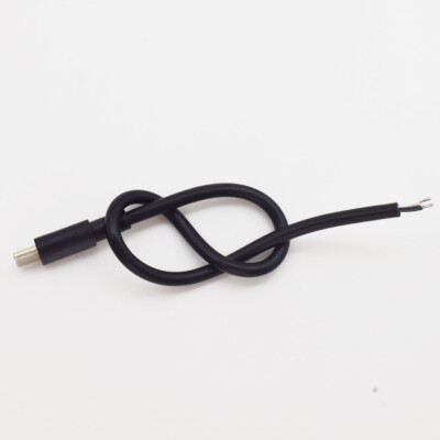 5pcs 25cm USB C Type-C Male Plug Cable 2 wires DC Power Pigtail Cable Cord 22AWG