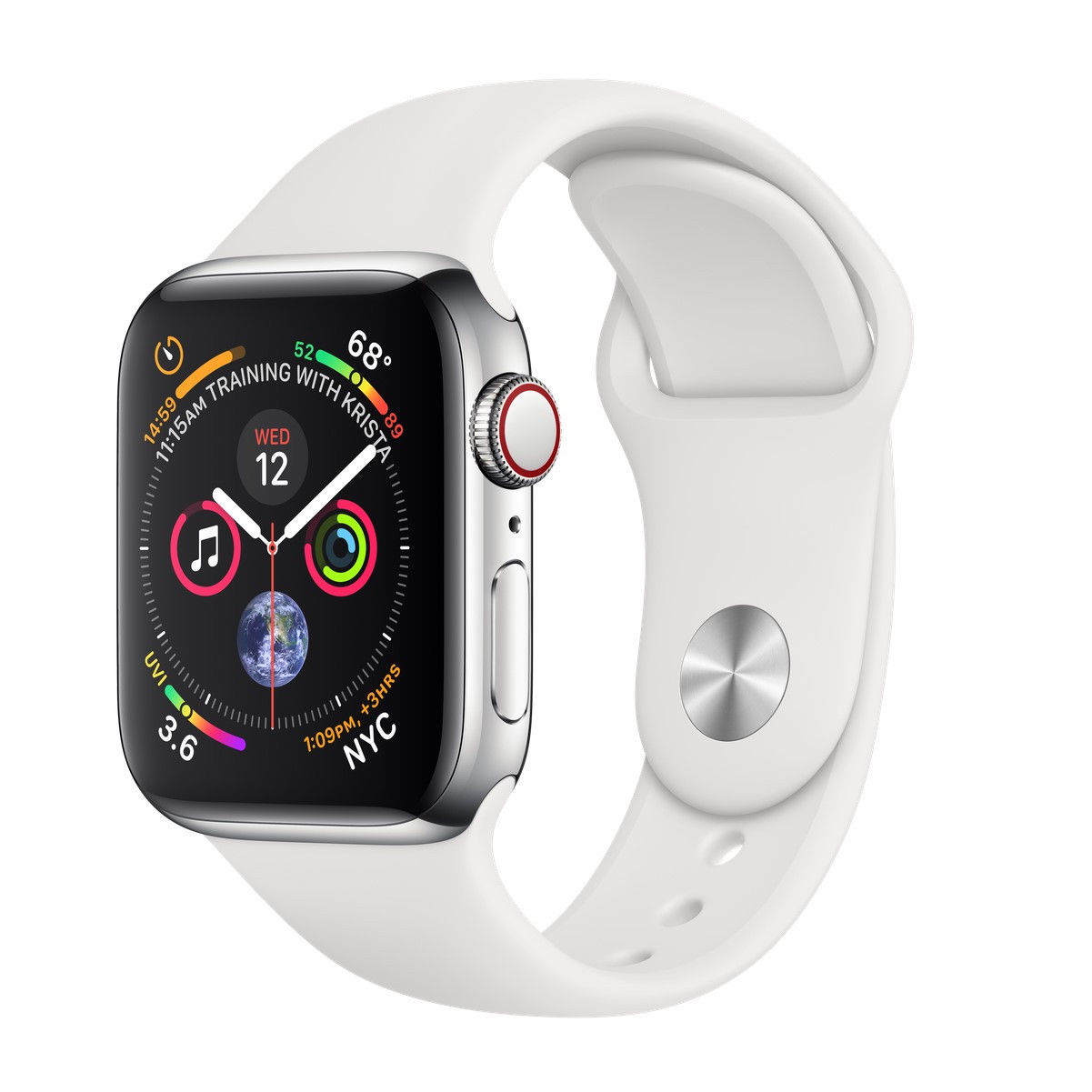 White Band Apple Watch Series 4