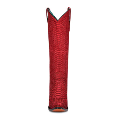 Pre-owned Corral Boots Corral Women's Red Python Tall Top Full Exotic Boots (a4194-m-05)