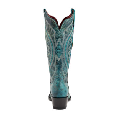 Pre-owned Ferrini Women's Twilight V-toe Teal Boots (8106143) In Blue