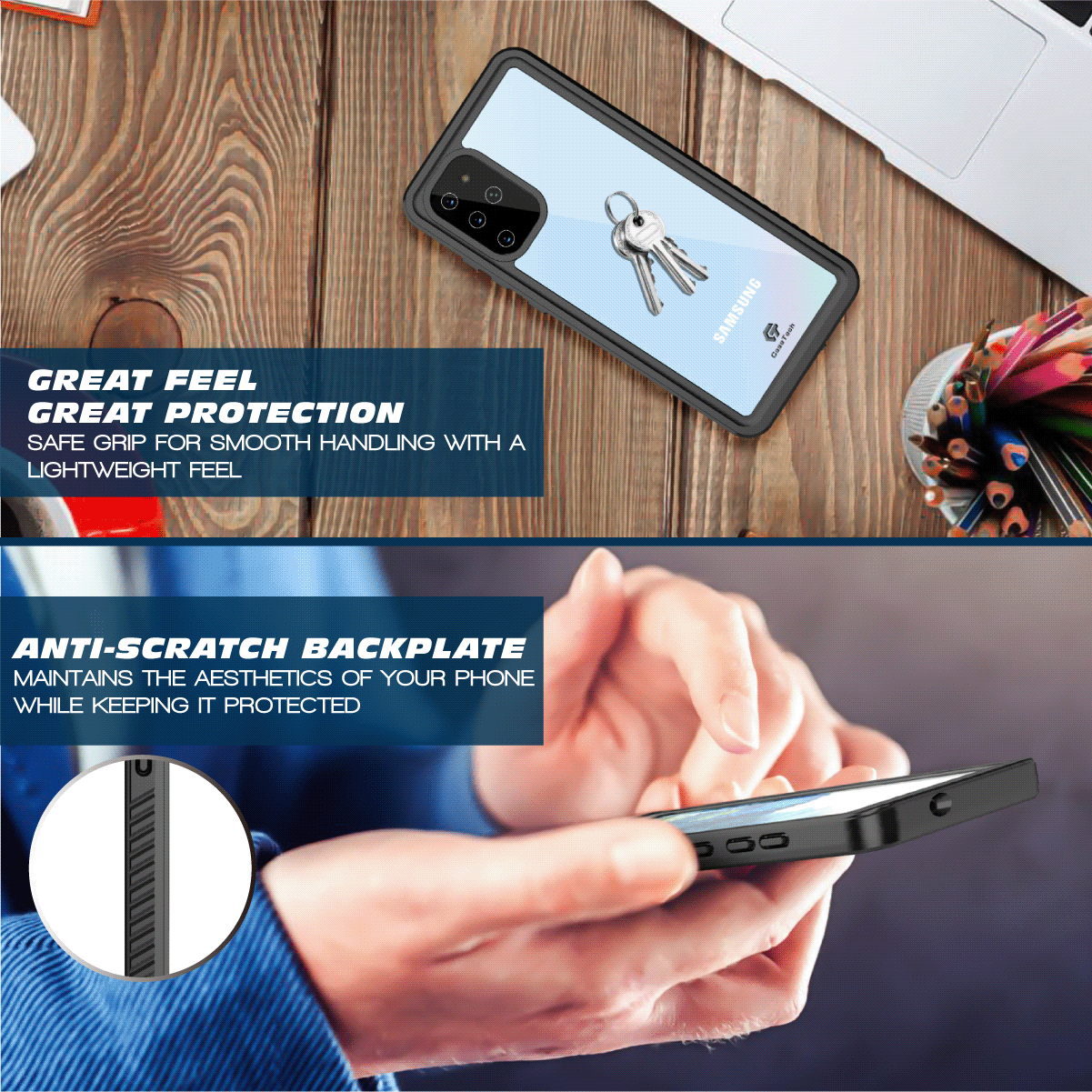 Waterproof Case for Galaxy S20 / 20 Plus / S20 Ultra 5G Shockproof Series Cover