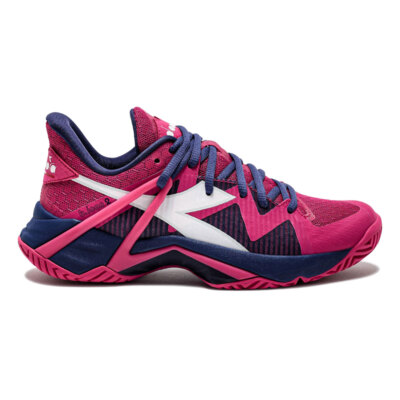 DIADORA Women's B.Icon 2 AG Pink Yarrow/White/Blueprint Tennis Shoes