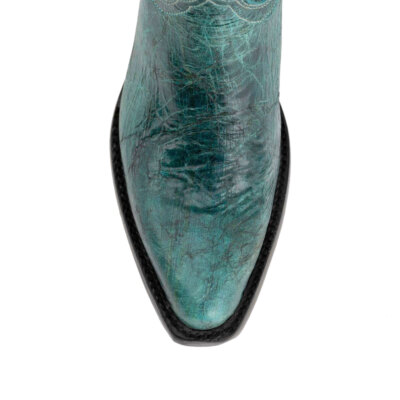 Pre-owned Ferrini Women's Twilight V-toe Teal Boots (8106143) In Blue