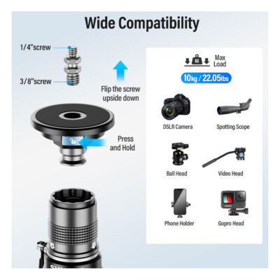 SIRUI Rapid System One-Step Height Adjustment Carbon Fiber 10x Modular Monopod