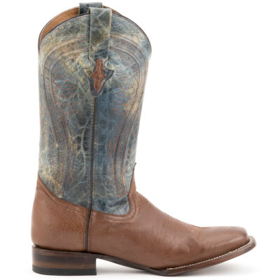 Pre-owned Ferrini Men's Morgan Smooth Ostrich S-toe Kango Boots (1029307) In Kango Tabac
