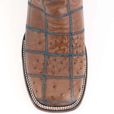 Pre-owned Ferrini Men's Morgan Smooth Ostrich S-toe Kango Boots (1029307) In Kango Tabac