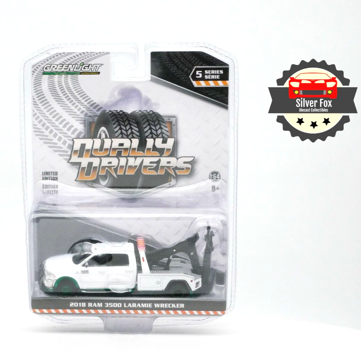 GREENLIGHT 2018 RAM 3500 LARAMIE WRECKER GREEN MACHINE CHASE 1:64 SCALE DIECAST