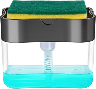 Dispensador de Jabon Para Platos Cocina Soporte Para Esponja 2 en 1 Dispensador