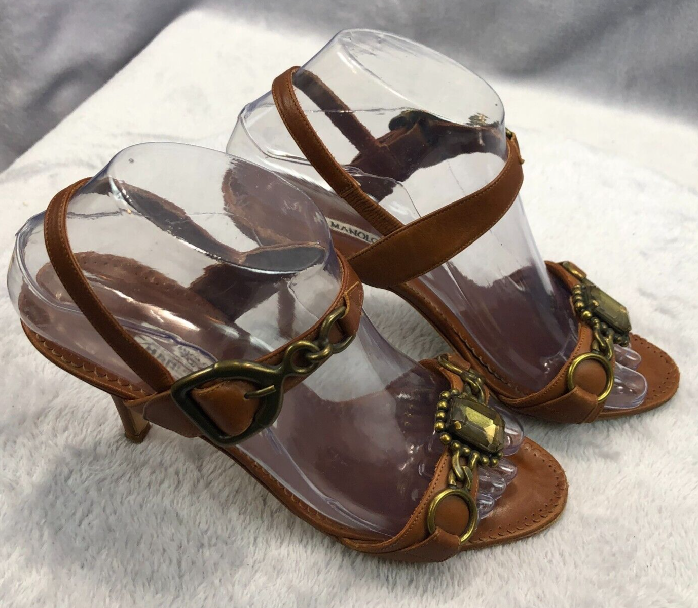 Manolo Blahnik ブラウン 37 Manolo Blahnik Women's Suede Lace Up Oxford shoes Size 37 US