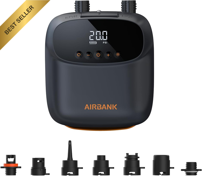 AIRBANK The Puffer Pro 20PSI Rechargeable Paddle Board Air Pump