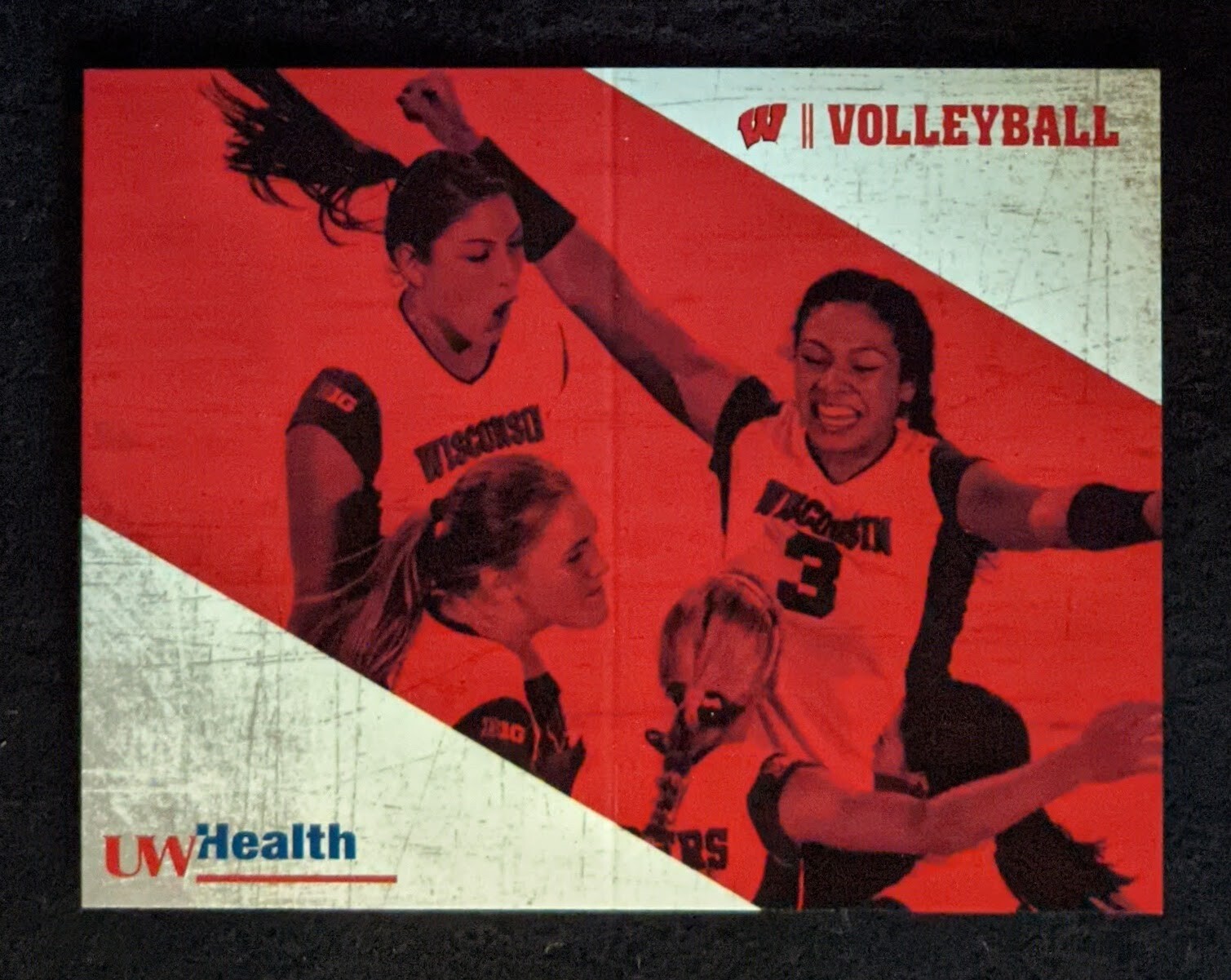 2016-wisconsin-badgers-women-volleyball-schedule-unfolded-ebay