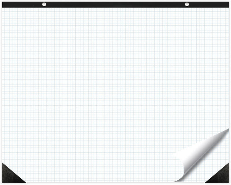 Large Engineering Graph Paper 22X17 in Sturdy Graph Desk Pad 1/4 in Quad Grid Bl