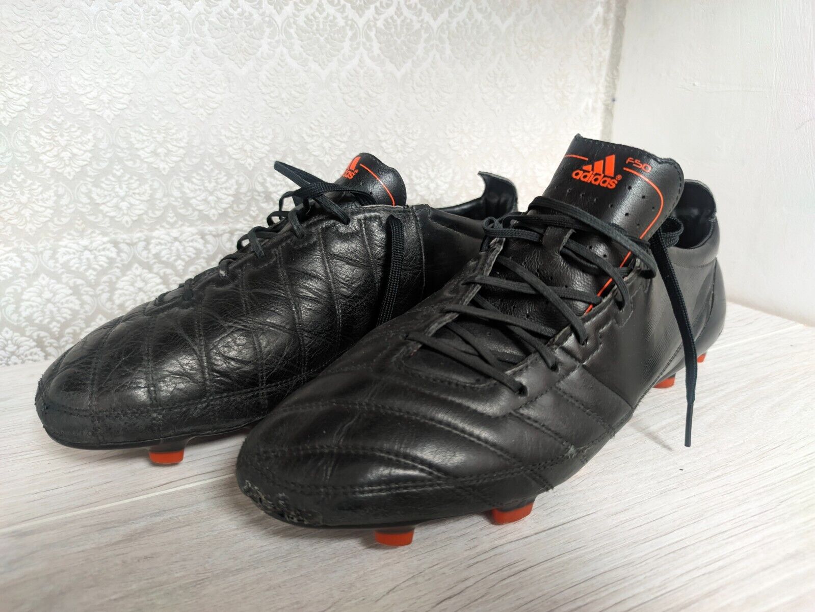 ADIDAS ADIZERO F50 TRX FG Leather G41689 Blackout RARE ADIDAS ADIZERO F50 TRX FG Leather G41689 Blackout RARE