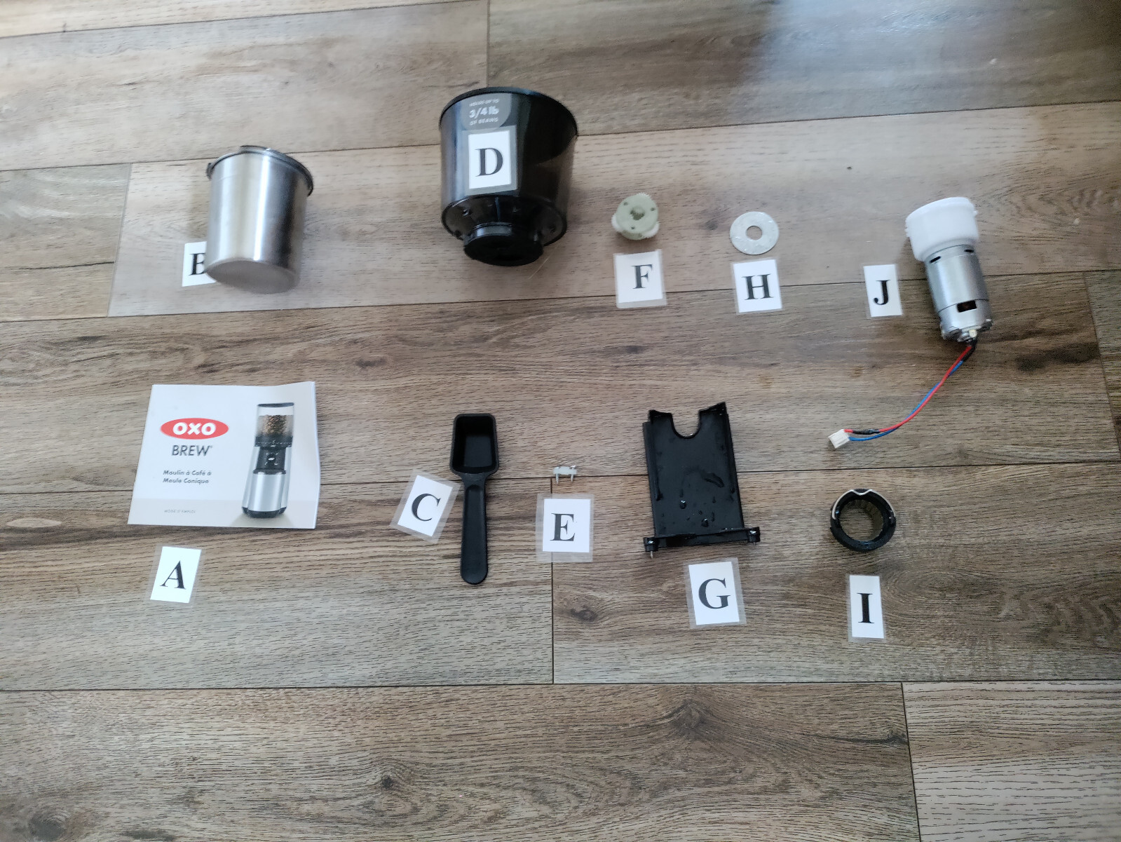 Replacement parts for OXO 8717000 Brew Conical Coffee Grinder (L 