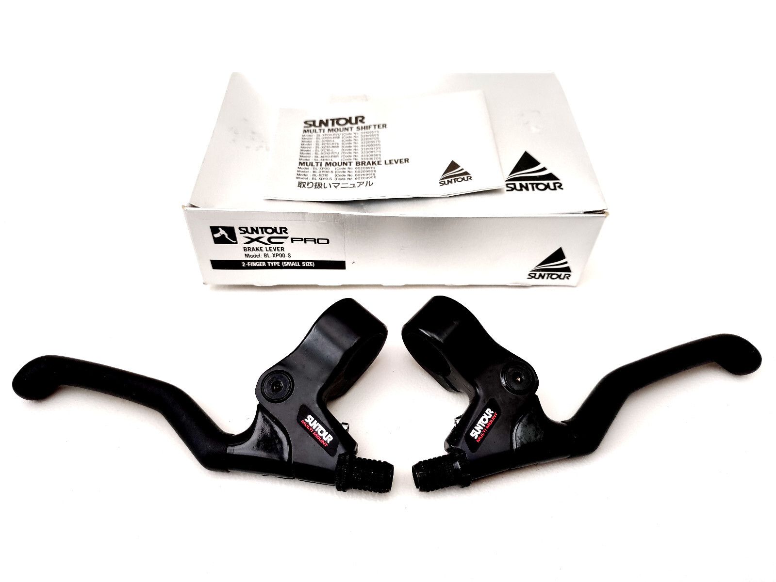 パーツ SUNTOUR XC PRO BRAKE LEVER & SHIFT LEVER NOS NEW Suntour XC PRO Brake Levers Black Mountain Bike BL